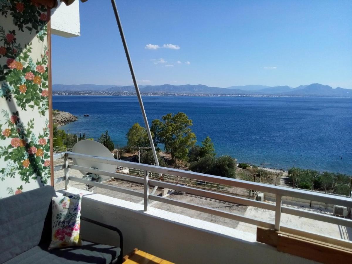Atlas Apartment With Private Beach And Seaview Loutráki Exterior foto