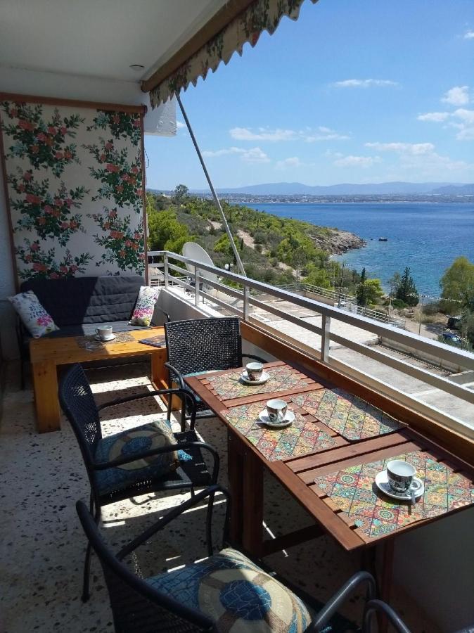 Atlas Apartment With Private Beach And Seaview Loutráki Exterior foto